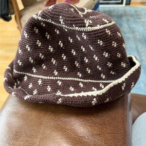 Emily Dawn Long Maria Dora Brown Knit Hat